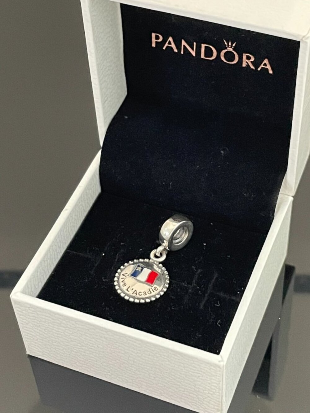 Original Pandora Vive L'Acadie Flag Charm